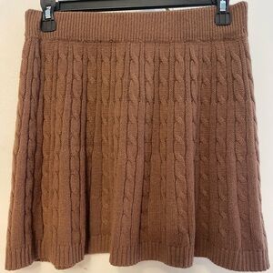 American Eagle Outfitters Cable Knit Tan Skirt